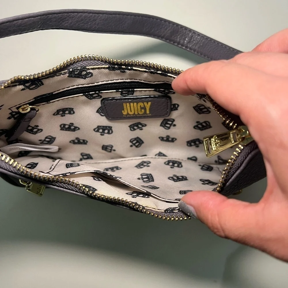 Juicy by Juicy Couture Grey Moto Chic Shoulder Bag
